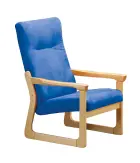 BE - 1 křeslo, koženka OTO N 15 - koženka blankytně modrá